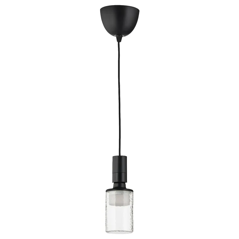 IKEA SUNNEBY СУННЕБЮ / MOLNART МОЛЬНАРТ, підвісний світильник із лампою, біла тканина / візерунок у формі трубки 795.279.85 фото №1