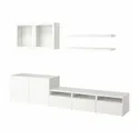 IKEA BESTÅ БЕСТО / LACK ЛАКК, шкаф для ТВ, комбинация, белый, 300x42x195 см 993.986.90 фото thumb №1