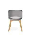Кухонный стул бархатный HALMAR MARINO Velvet, серый MONOLITH 85 / дуб медовый фото thumb №9