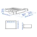 IKEA NORDLI НОРДЛІ, каркас ліжка з відділ д / зберігання, білий, 160х200 см 003.498.49 фото thumb №6