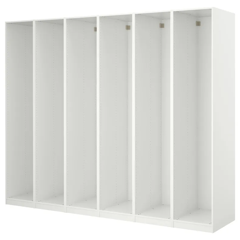 IKEA PAX ПАКС, 6 каркасів гардероба, білий, 300x35x201 см фото №1