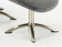 Кресло мягкое с подставкой для ног бархатное SIGNAL NIXON Velvet, Bluvel 14 - серый фото thumb №3