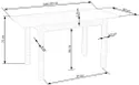 Обеденный стол раскладной HALMAR GINO 100-135x60 см, столешница - белая, ножки - белые фото thumb №10