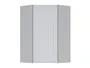 BRW Верхний кухонный шкаф Верди 60 см угловой левый светло-серый матовый, греноловый серый/светло-серый матовый FL_GNWU_60/95_L-SZG/JSZM фото