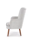 Мягкое кресло HALMAR BISHOP, ткань: серый, ореховый фото thumb №4