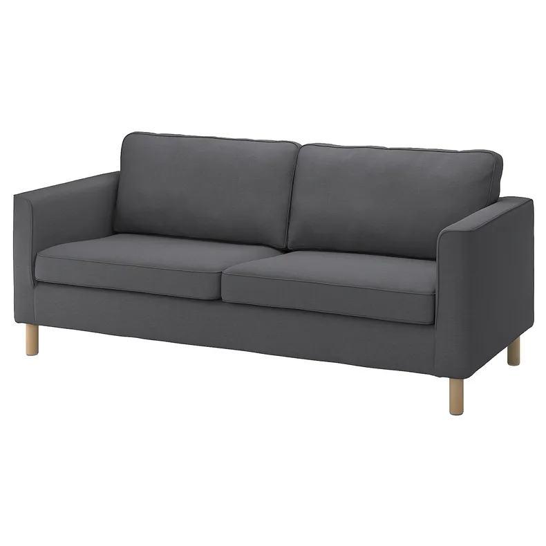 IKEA PÄRUP ПЭРУП, чехол на 3-местный диван, Серый цвет 204.938.07 фото №2
