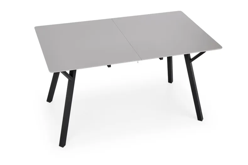 Розкладний стіл кухонний HALMAR BALROG 2 140-180x80 см, стільниця - світло-сіра, ніжки - чорні фото №4