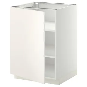 IKEA METOD МЕТОД, підлогова шафа з полицями, білий / ВЕДДІНГЕ білий, 60x60 см 494.698.78 фото