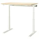 IKEA MITTZON МИТТЗОН, стол / трансф, электрический окл береза / белый, 120x80 см 195.139.53 фото thumb №1