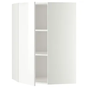 IKEA METOD МЕТОД, кутова навісна шафа з полицями, білий / РІНГХУЛЬТ білий, 68x100 см 399.185.23 фото