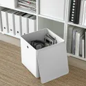 IKEA KUGGIS КУГГІС, коробка для зберігання з кришкою, білий, 32x32x32 см 005.268.75 фото thumb №4
