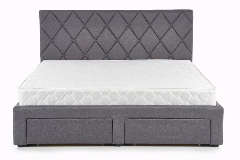 Двуспальная кровать HALMAR С ящиками Betina 160x200 см серый фото №5