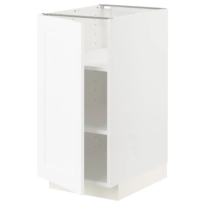 IKEA METOD МЕТОД, напольный шкаф с полками, белый Энкёпинг / белая имитация дерева, 40x60 см 994.733.64 фото №1