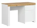 Письмовий стіл BRW Holten, 130х56 см, білий/дуб вотан/глянець білий BIU1D1S-BI/DWO/BIP фото thumb №2