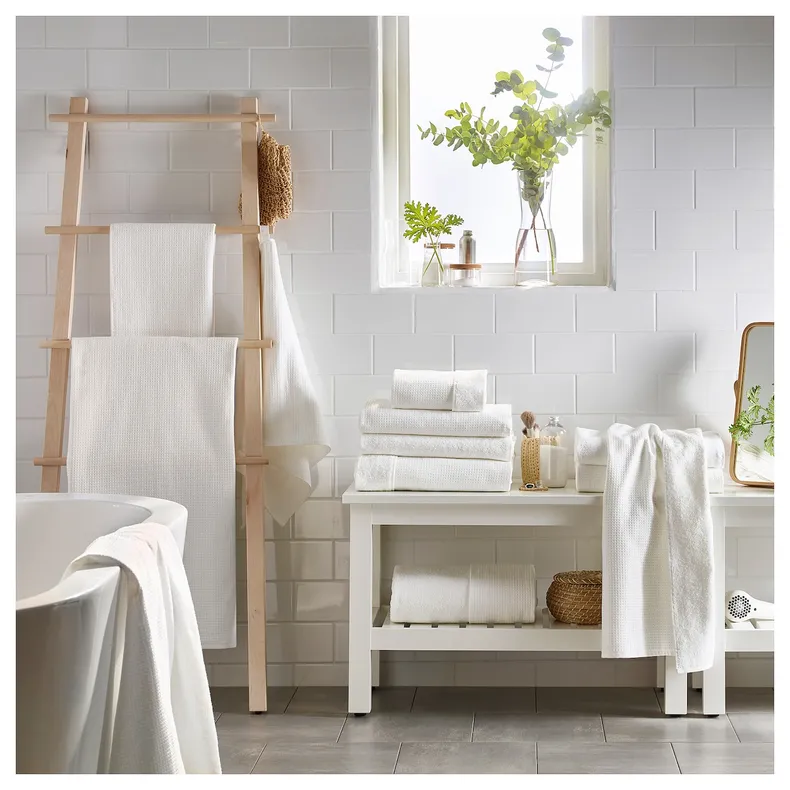 IKEA SALVIKEN САЛЬВИКЕН, простыня банная, белый, 100x150 см 103.132.27 фото №2