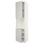 IKEA METOD МЕТОД, висока шафа для дух, 2 дверцят / пол, білий / світло-сірий Lerhyttan, 60x60x240 см 294.633.54 фото