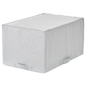 IKEA STUK СТУК, коробка для зберігання, білий / сірий, 34x51x28 см 403.096.86 фото