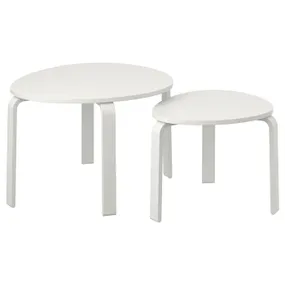 IKEA SVALSTA СВАЛЬСТА, комплект столів, 2 шт, біла пляма 702.806.86 фото