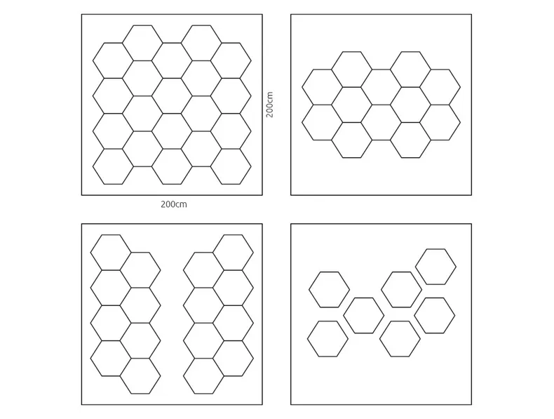 BRW мягкая панель шестиугольник 40x34,6 см желтый 081265 фото №4