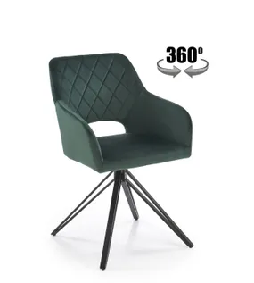 Кухонний стілець HALMAR K535 темно-зелений фото