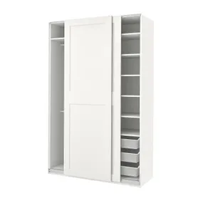 IKEA PAX ПАКС / GRIMO ГРИМО, гардероб, белый / белый, 150x66x236 см 595.023.73 фото