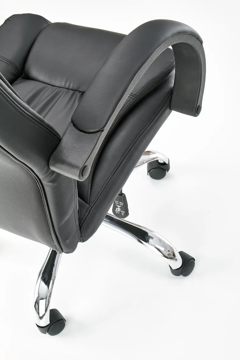 Крісло комп'ютерне офісне обертове HALMAR RELAX чорний, екошкіра фото №5