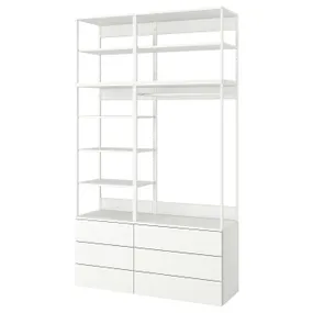 IKEA PLATSA ПЛАТСА, гардероб с 6 ящиками, белый / фонен белый, 140x42x241 см 293.243.20 фото