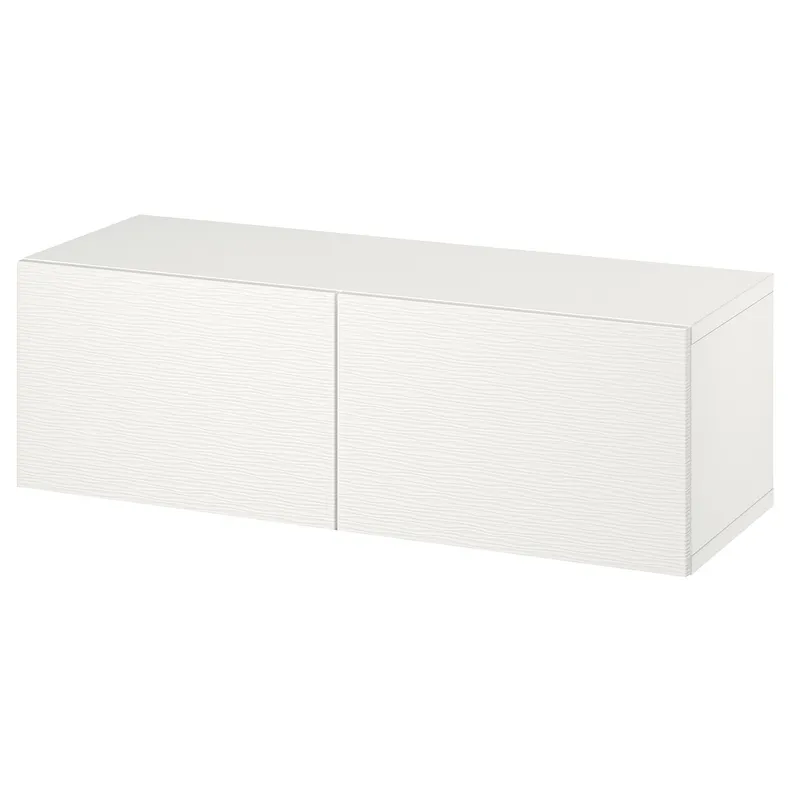 IKEA BESTÅ БЕСТО, комбинация настенных шкафов, белый / Лаксвикен белый, 120x42x38 см 494.398.48 фото №1