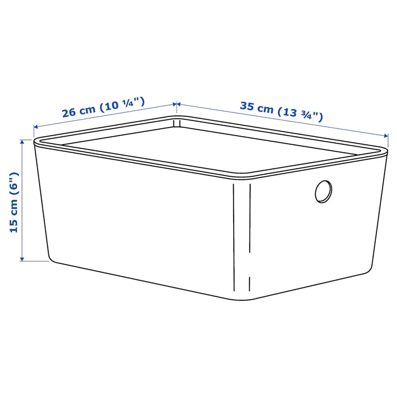 IKEA KUGGIS КУГГІС, коробка з кришкою, прозорий чорний, 26x35x15 см 295.612.03 фото №6