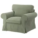 IKEA EKTORP ЭКТОРП, чехол на кресло, Хакебо серо-зеленый 505.841.46 фото thumb №2