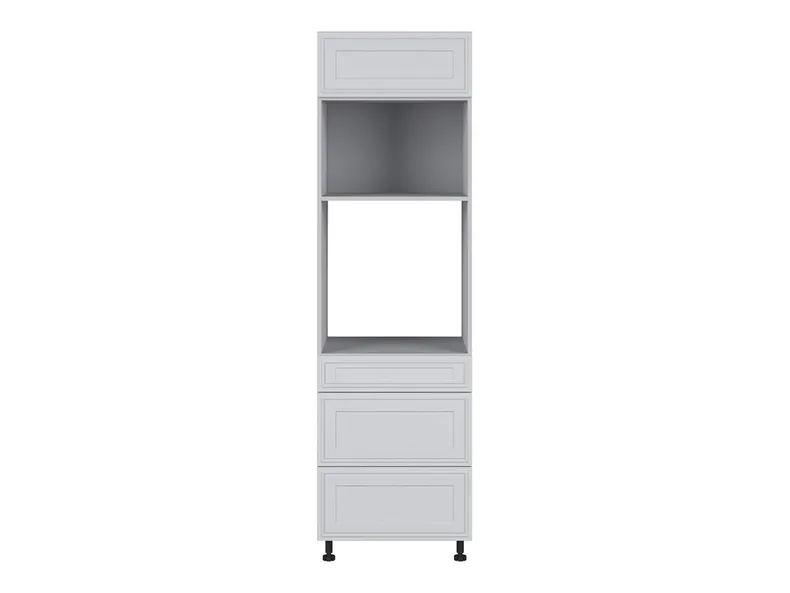 BRW Кухонный шкаф для встраиваемого духового шкафа Verdi высотой 60 см с выдвижными ящиками светло-серый матовый, греноловый серый/светло-серый матовый FL_DPS_60/207_2SMB/SMB/O-SZG/JSZM фото №1