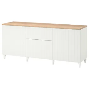 IKEA BESTÅ БЕСТО, модуль для зберігання із шухлядами, білий/Суттервікен/Каббарп білий, 180x42x76 см 793.877.96 фото