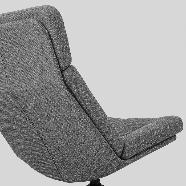 IKEA HAVBERG ХАВБЕРГ, крісло обертове, ЛЕЙДЕ сірий / чорний 505.148.94 фото №6