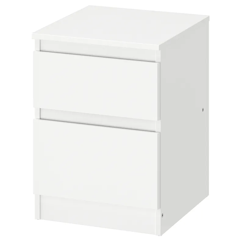 IKEA KULLEN КУЛЛЕН, комод із 2 шухлядами, білий, 35x49 см 803.092.41 фото №1