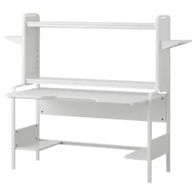 IKEA FREDDE ФРЕДДЕ, геймерский стол, белый, 140 / 185x74x146 см 104.510.68 фото