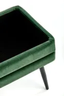 Скамейка бархатная HALMAR VELVA Velvet, 78/42/37 см, темно-зеленый/черный фото thumb №5