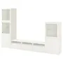 IKEA BESTÅ БЕСТО, комбінація шаф для тв/скляні дверц, білий/ЛАППВІКЕН білий прозоре скло, 300x42x193 см 694.063.85 фото