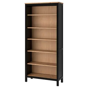 IKEA HEMNES ХЕМНЭС, стеллаж, черный / коричневый / светло-коричневый, 90x197 см 204.522.94 фото