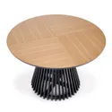 Кухонний стіл HALMAR MIYAKI 120x120 см чорний, дуб натуральний фото thumb №3