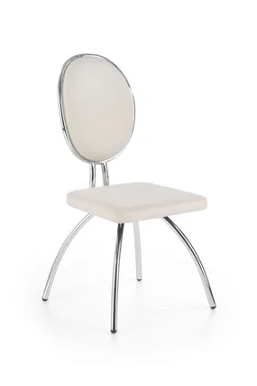 Кухонний стілець HALMAR K297 світло-сірий/хром фото