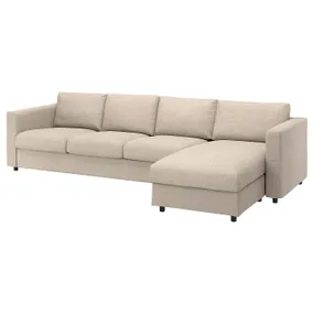 IKEA VIMLE ВІМЛЕ, 4-місний диван, з шезлонгом / бежевий 094.342.73 фото