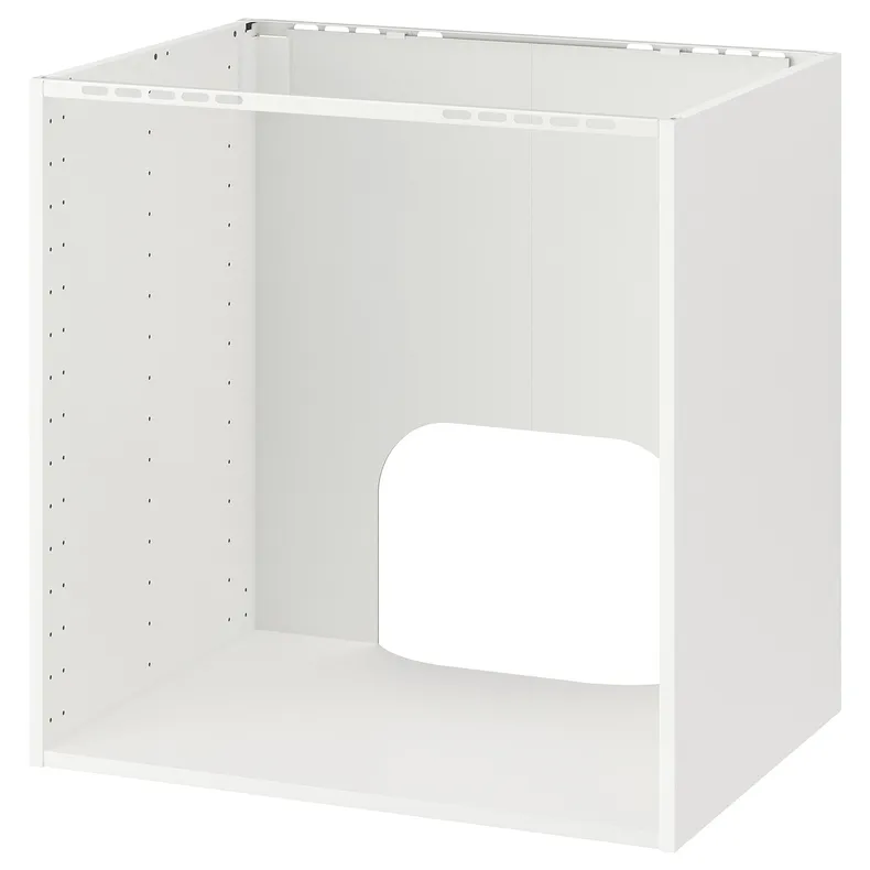 IKEA METOD МЕТОД, напольный шкаф д / встр духовки / мойки, белый, 80x60x80 см 502.154.75 фото №1