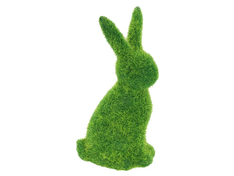 BRW Декоративна фігурка BRW Кролик, штучна трава 085403 фото №1