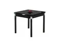Обідній стіл розкладний HALMAR KENT 80-130x80 см чорний, пофарбована сталь фото thumb №1
