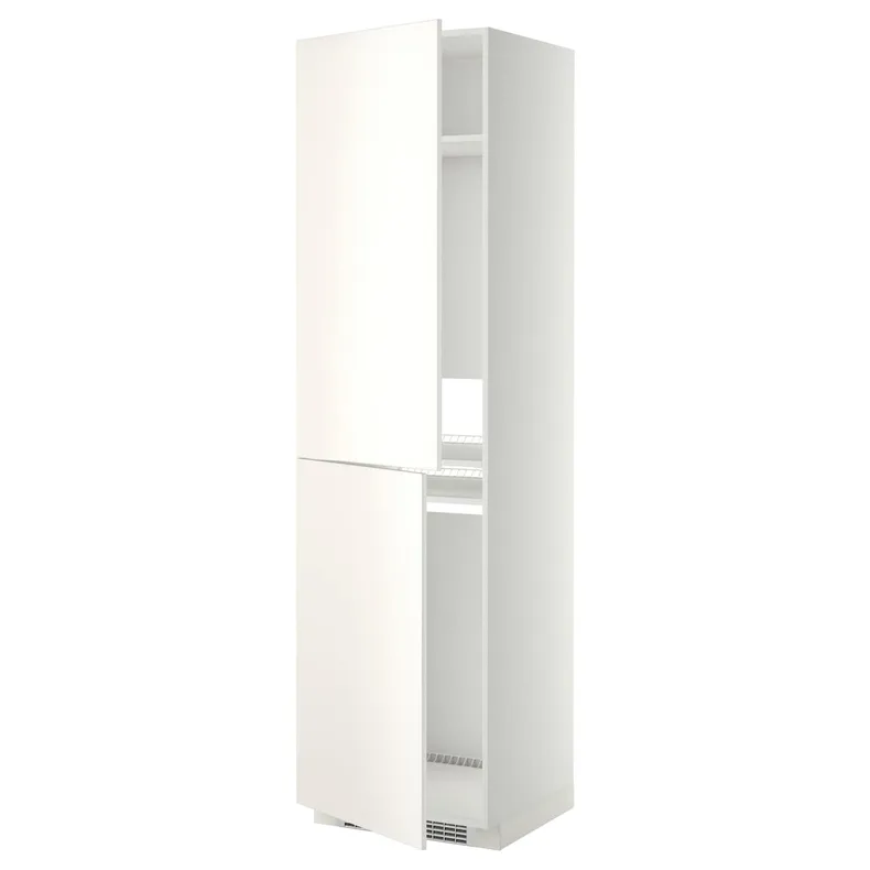IKEA METOD МЕТОД, висока шафа для холодильнка / морозил, білий / ВЕДДІНГЕ білий, 60x60x220 см 499.207.09 фото №1