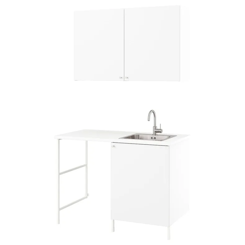 IKEA ENHET ЕНХЕТ, пральня, білий, 139x63.5x87.5 см 994.772.63 фото №1