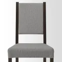 IKEA STEFAN СТЕФАН, стілець, коричнево-чорний / КНІСА сірий / бежевий 805.120.87 фото thumb №4