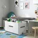 IKEA JÄTTEBJÖRN ЄТТЕБЙЕРН, коробка з кришкою, білий/сірий, 81x45x44 см 605.720.63 фото thumb №3