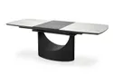 Кухонний стіл HALMAR OSMAN 160-220x90 см, білий мармур / чорний фото thumb №7