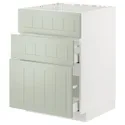 IKEA METOD МЕТОД / MAXIMERA МАКСИМЕРА, шкаф д / варочн панели / вытяжка / ящик, белый / светло-зеленый, 60x60 см 794.865.84 фото thumb №1